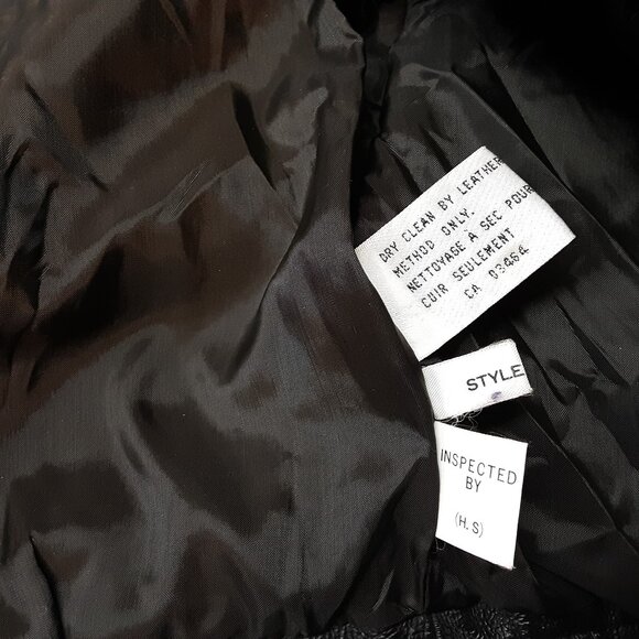 Vintage 1980s Paris Sport Club Paisley Leather Suede Jacket Womens L Black Korea - Picture 4 of 6